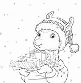 Llama Coloring Pages Printable Pajama Christmas Kids Drama Color Red Pajamas Print Holiday Gifts Coloringhome Cute Book Getcolorings Frozen Choose sketch template