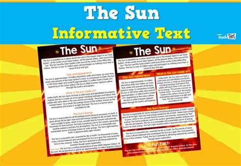 sun informative text teacher resources  classroom games