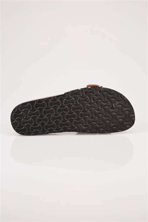 black glitter cork effect sandals in eee fit