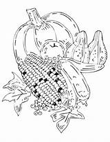 Coloring Corn Harvest Popular Foods Pumpkin sketch template