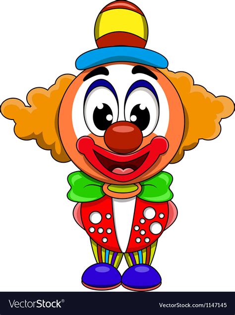 cute clown cartoon royalty free vector image vectorstock