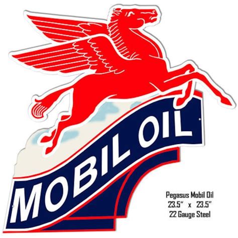 mobilgas mobil oil pegasus flying horse    inches  etsy