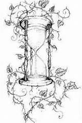 Hourglass Sanduhr Reloj Vines Tatuajes Sablier Relojes Baum Bedeutung Timer Zeichnung Tatoos Oberschenkel Sabliers Tatouages Tatted Besuchen Strichzeichnung Uhren Bleistift sketch template