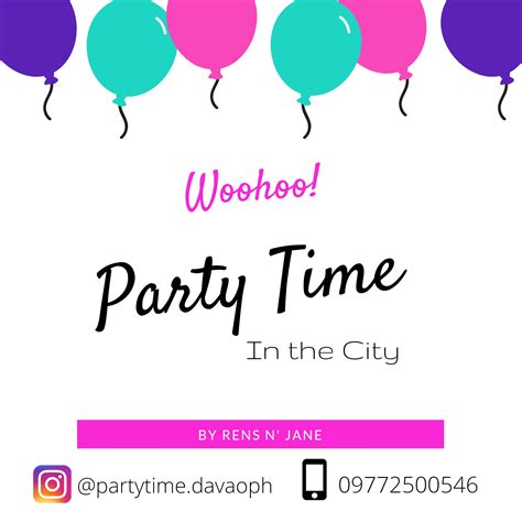 party time in the city events and services by rens n jane davao city