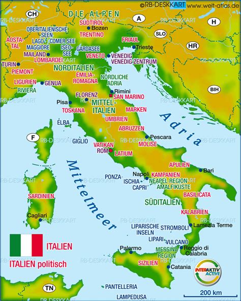 italien karte landkarte italien learn   create
