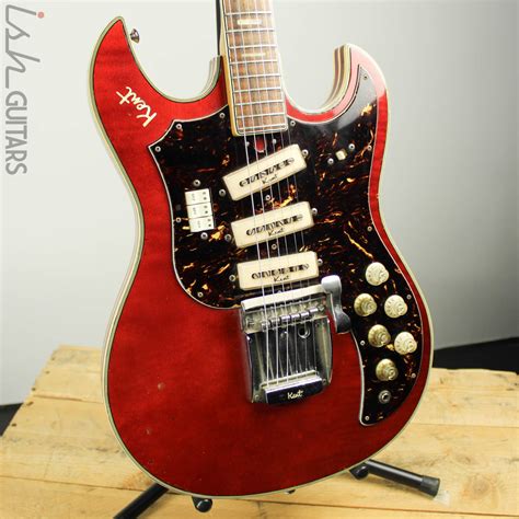 kent 741 standard 1966 1967 japanese made cherry red ish guitars