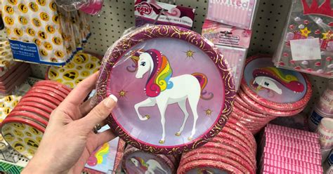 unicorn party supplies    dollar tree plates