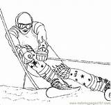 Ski Coloring Pages Skiing Sports Printable Color Racer Kids Others Book Sheets Popular sketch template