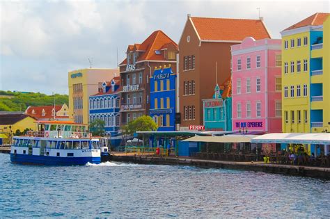 colourful streets  punda curacao cities  oceans