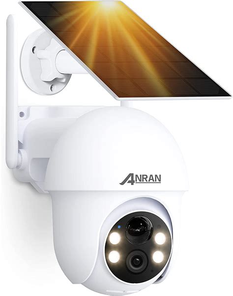 anran security camera wireless outdoor mp   view solar outdoor camera  smart siren