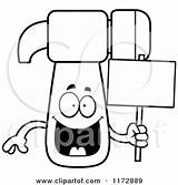 Hammer Mascot Holding Happy Sign Coloring Clipart Cartoon Vector Outlined Cory Thoman Hug Wanting Loving Royalty Regarding Notes Clipartof sketch template