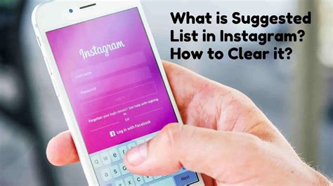 suggested list  instagram   clear