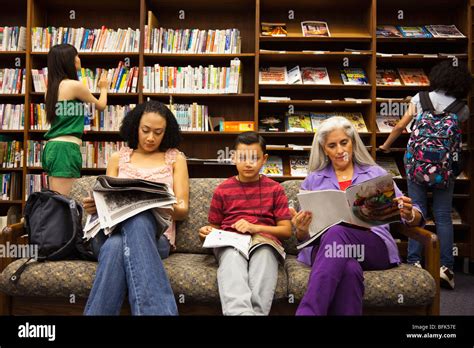 people reading  library stock photo alamy