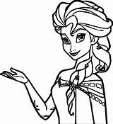 Elsa Disney sketch template