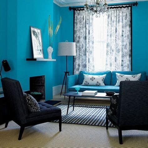 dekorasi interior ruang tamu  warna cat biru desainrumahnya