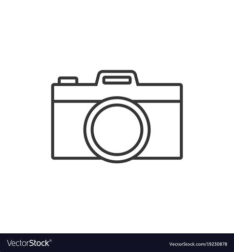 camera simple outline icon royalty  vector image
