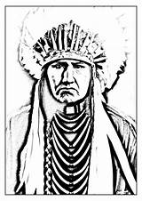 Native Coloring American Pages Printable Indian Color Adult Getcolorings Print sketch template