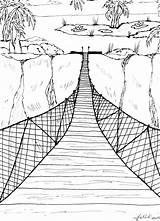 Bridge Rope Drawing Paintingvalley Drawings sketch template