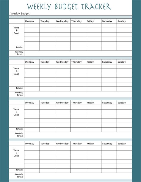 printable budget templates   blank budget worksheets forms
