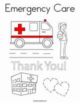 Coloring Emergency Care Print Service Ambulance Ll Twistynoodle sketch template