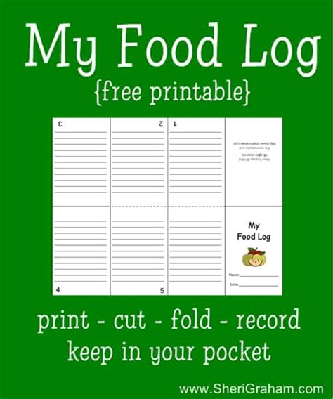 keeping  food log  printable