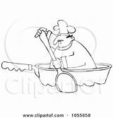 Chef Paddling sketch template