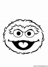 Oscar Grouch Coloring Sesame Face Street Pages Drawing Birthday Elmo Printable Print Drawings Clipart Cartoon Silhouette Character Color Faces Sesamstraat sketch template