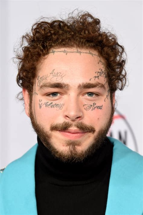 Post Malone S Face Tattoos Come From Insecurities Popsugar Beauty Photo 3