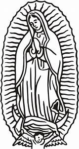 Guadalupe Virgen sketch template