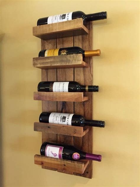 solid wood wall mounted wine rack  bottles woodify canada