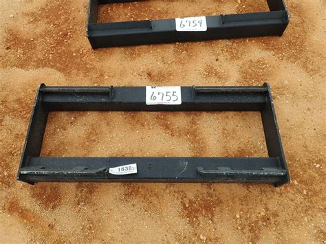 tube frame quick attach plate fits skid steer loader   jm wood auction company