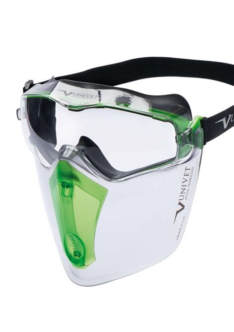 Univet 6x3 Safety Goggles W Face Shield