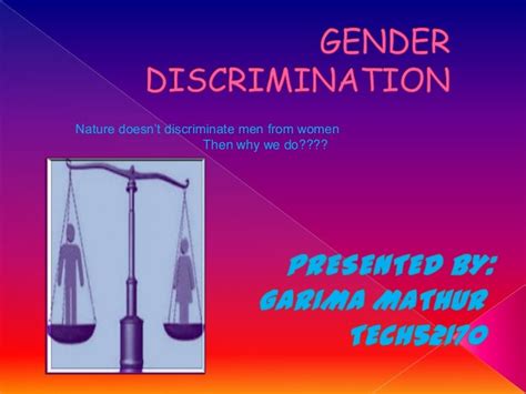 gender discrimination