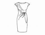 Elegant Dress Coloring Coloringcrew sketch template