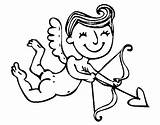 Cupido Seta Flecha Pintar Contento Contente Felice Freccia Fletxa Dibuix Valentim Acolore Dibuixos Valentin sketch template
