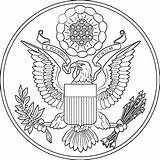 Seal Coloring Pages States United Great Symbols Dc Washington Tattoo Army Logo Printable American Colouring Military Usa Presidential Seals Drawing sketch template
