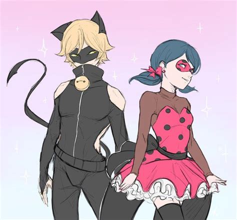 ladybug and chat noir lookin sassy` miraculous ladybug Мультфильмы Рисунки и Божьи коровки