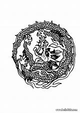 Mandala Dragon Coloring Pages Color Chinese Hellokids Year Print sketch template