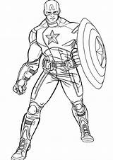 Captain America Coloring Pages Easy Print Avengers Printable Marvel Kids Superhero Choose Board Book sketch template