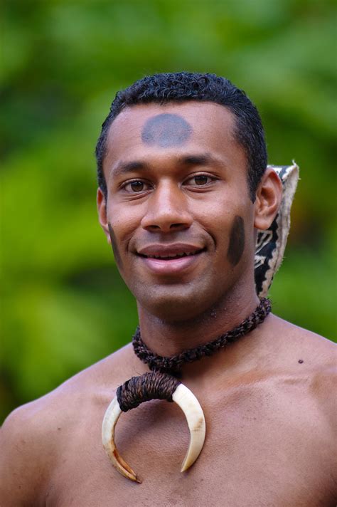 Fijian Man At Polynesian Cultural Center Hawaii Greg Vaughn Photography
