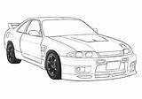 Nissan Gtr Colouring sketch template