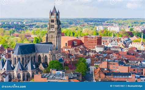 areal view  bruges belgium editorial photo image  area city