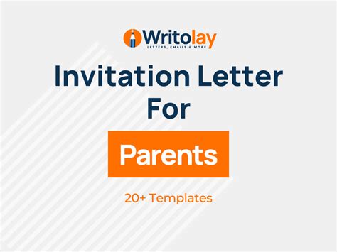invitation letter  parents   templates writolay