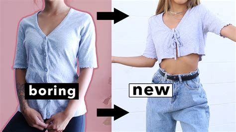diy  sew hacks fall edition transforming  boring clothes youtube