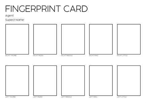 fingerprint card printable