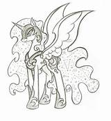 Moon Nightmare Mlp Coloring Pages Pony Little Villains Drawing Colouring Book Deviantart Uploaded User sketch template