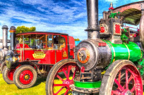 Traction Engine And Steam Lorry Art Digital Art Art