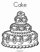 Coloring Cake Print Pages Wedding Ll sketch template