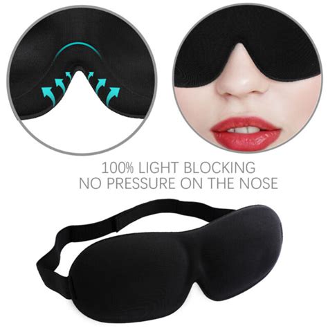 Men Women 3d Padded Blindfold Eye Mask Soft Travel Sleep Aid Glass