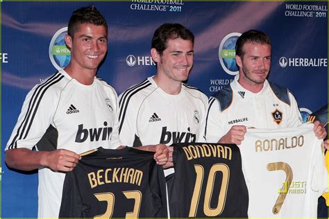 Cristiano Ronaldo And David Beckham World Football Challenge Photo